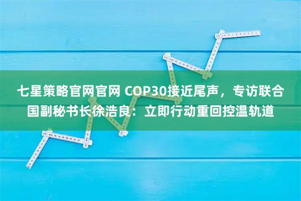 七星策略官网官网 COP30接近尾声，专访联合国副秘书长徐浩良：立即行动重回控温轨道
